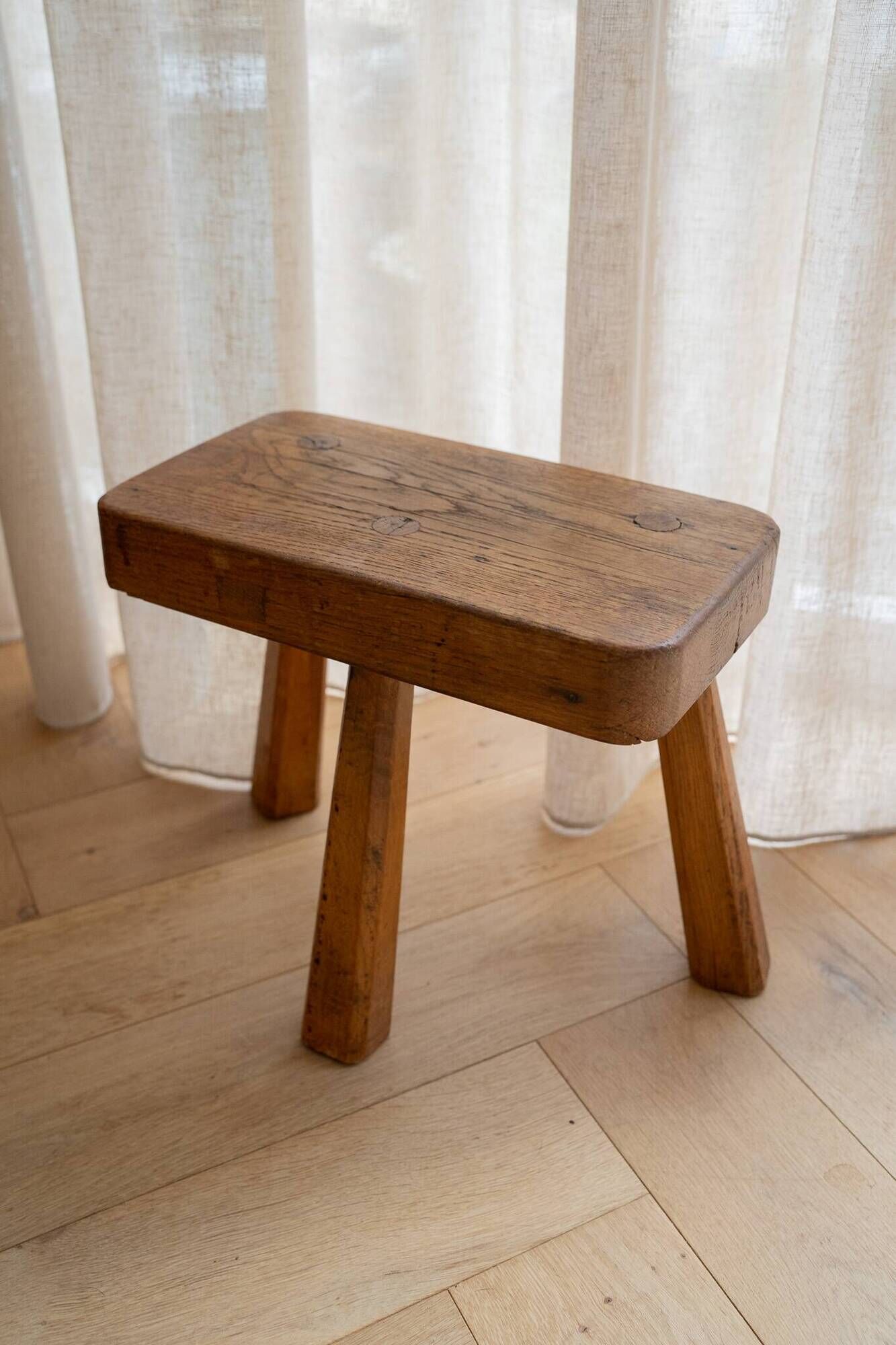 Vintage solid wood stool