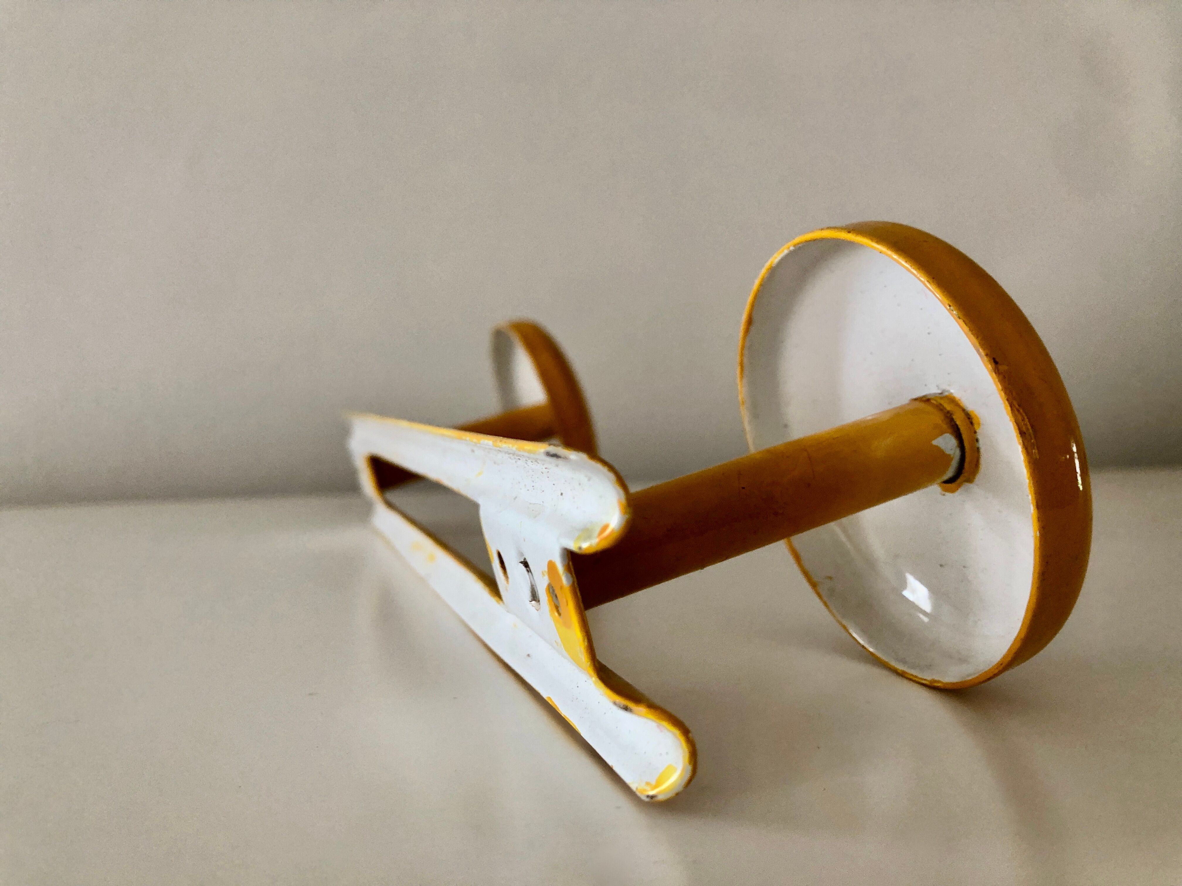 Yellow retro coat rack