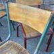 Suite de 15 chaises dépareillées industrielle école vintage