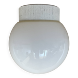 Vintage opaline and ceramic ceiling or wall light