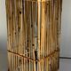 Vintage cube wood willow lamp