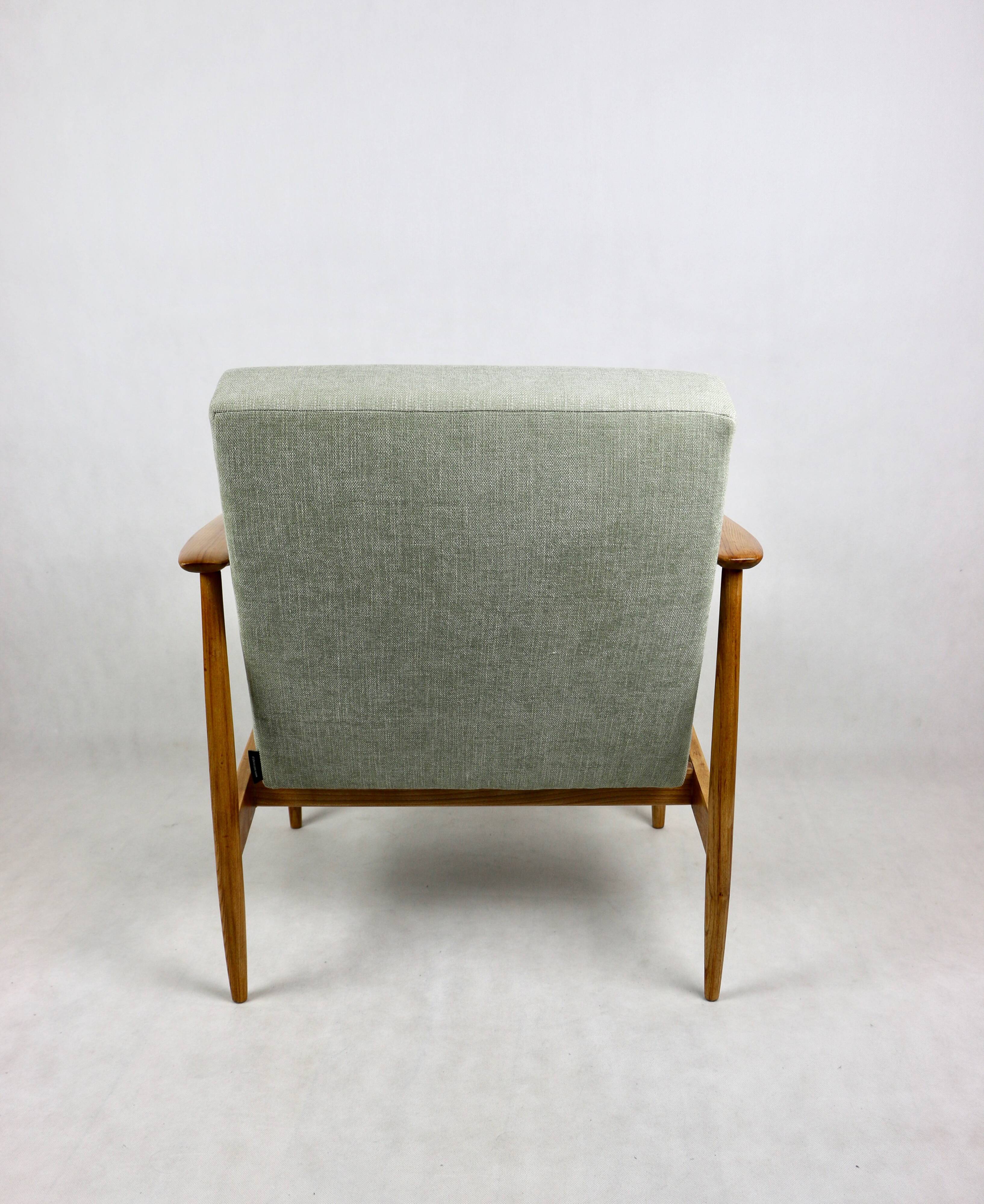 Vintage Danish Light Green Armchair, 1970s