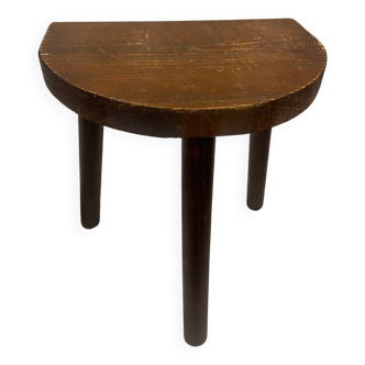 Tabouret bois tripode 20e
