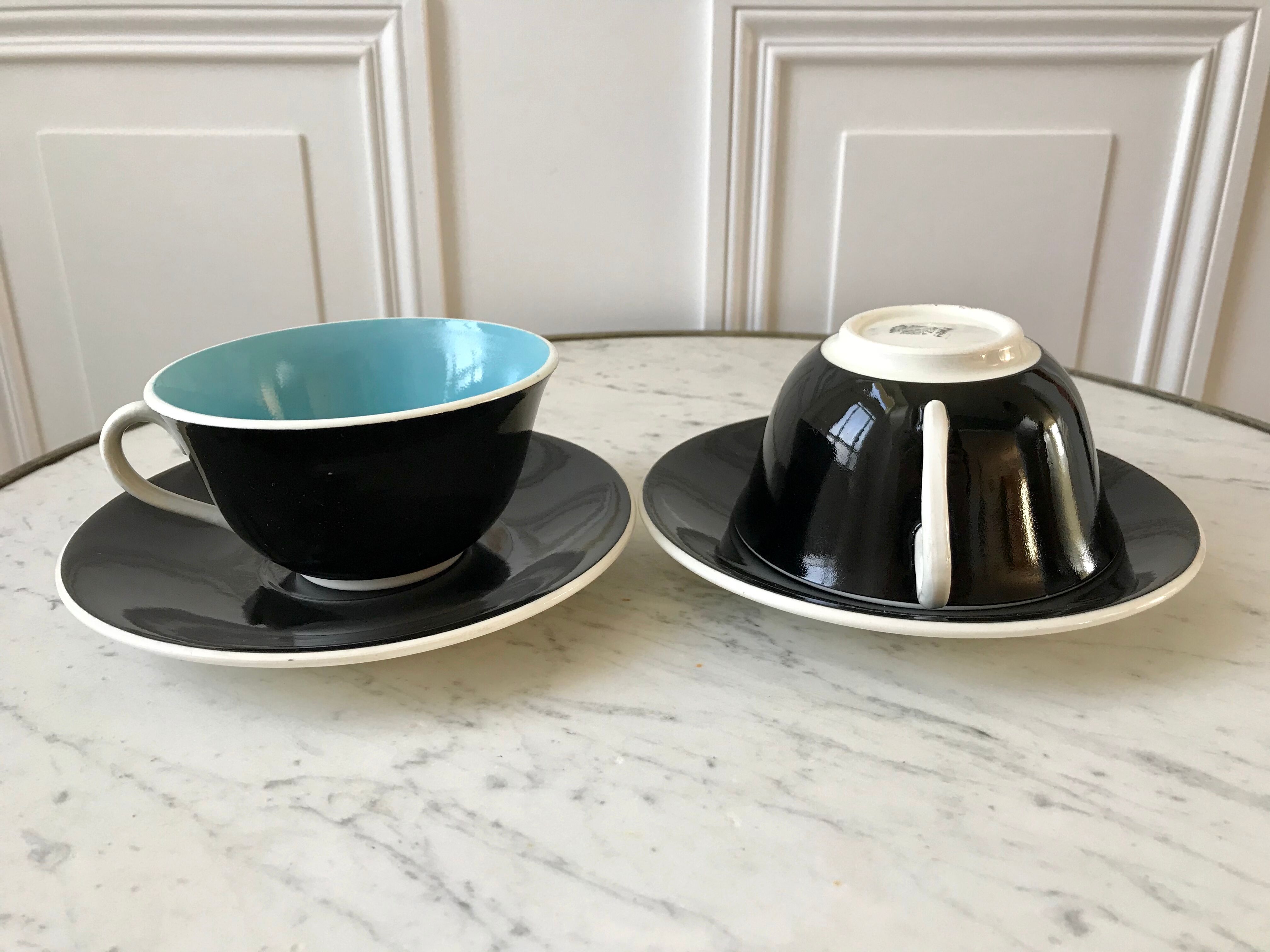 Duo of lunches Digoin Sarreguemines 50s