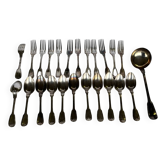 Silver metal cutlery