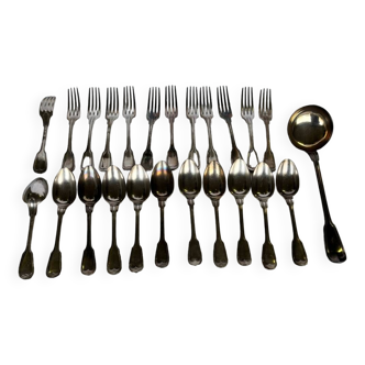 Silver metal cutlery