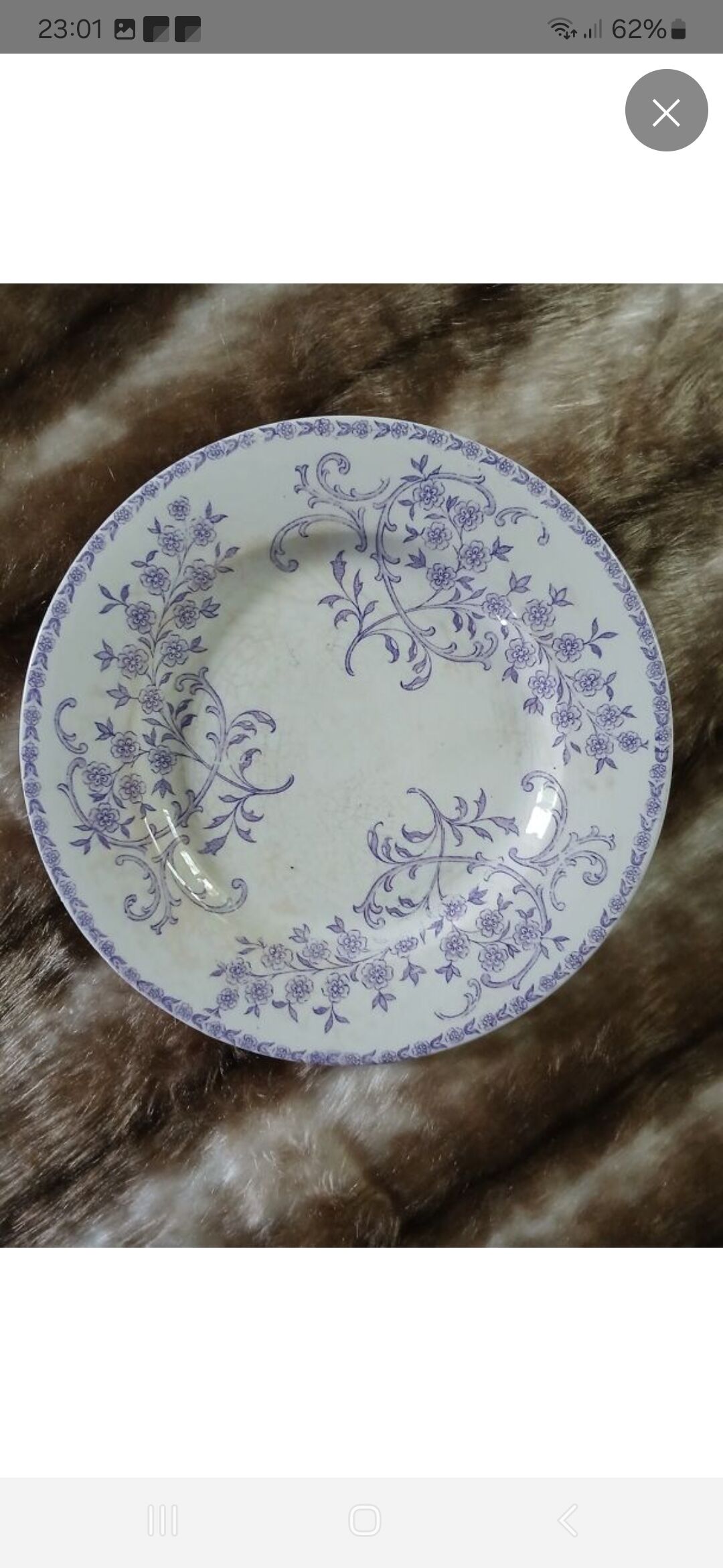 10 antique flat plates in ironstone