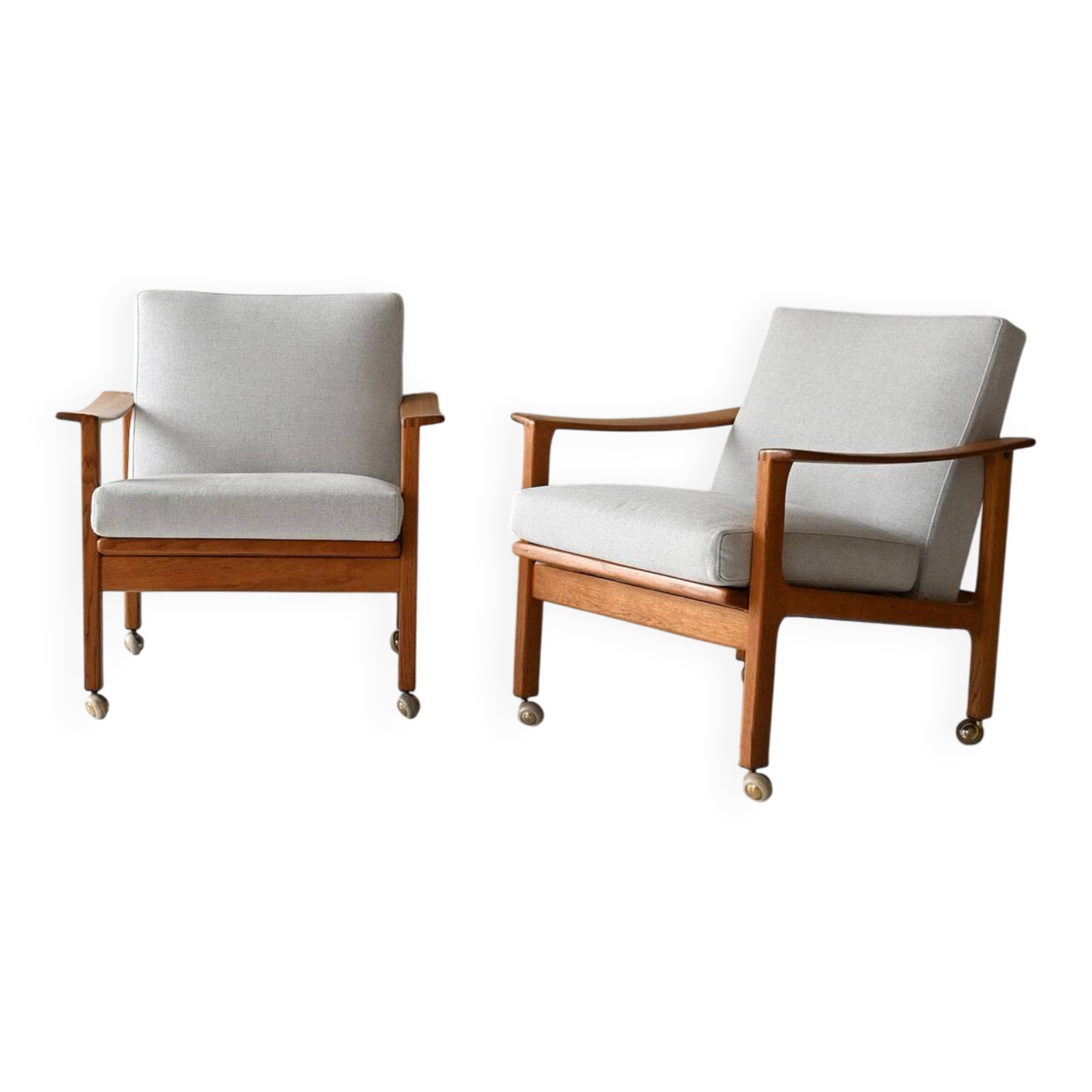 Pair of vintage Scandinavian armchairs by Ferd. Lundquist Göteborg