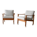 Pair of vintage Scandinavian armchairs by Ferd. Lundquist Göteborg