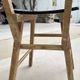 Set of 2 wooden and water green Formica chairs