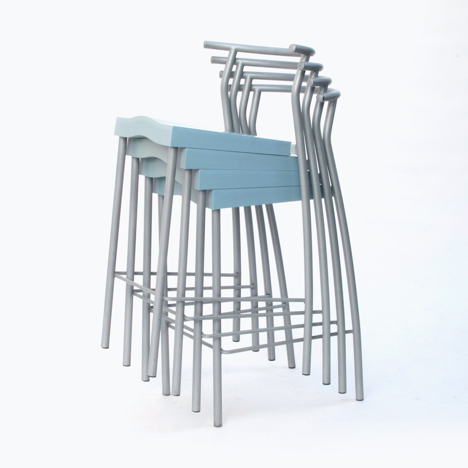 4 high stools "HI GLOB" by Philippe Starck, Kartell edition