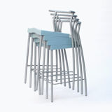 4 tabourets hauts "HI GLOB" de Philippe Starck édition Kartell