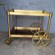 Serving rolling table golden aluminum ep 1970 vintage