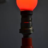 Orange lamp foot 70's philippe capelle