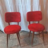 Plush chairs with compass legs