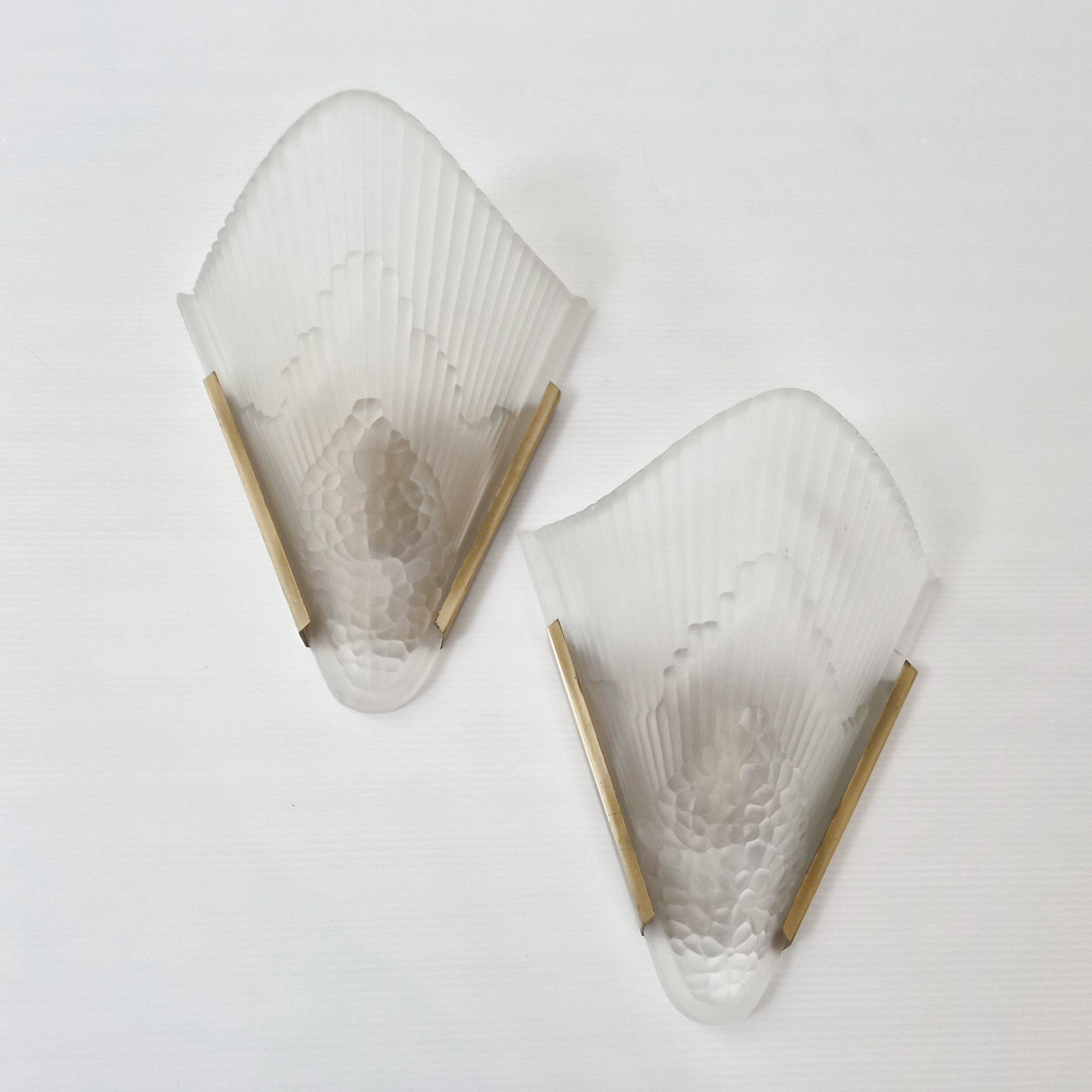 Paire d'appliques vintage style art déco