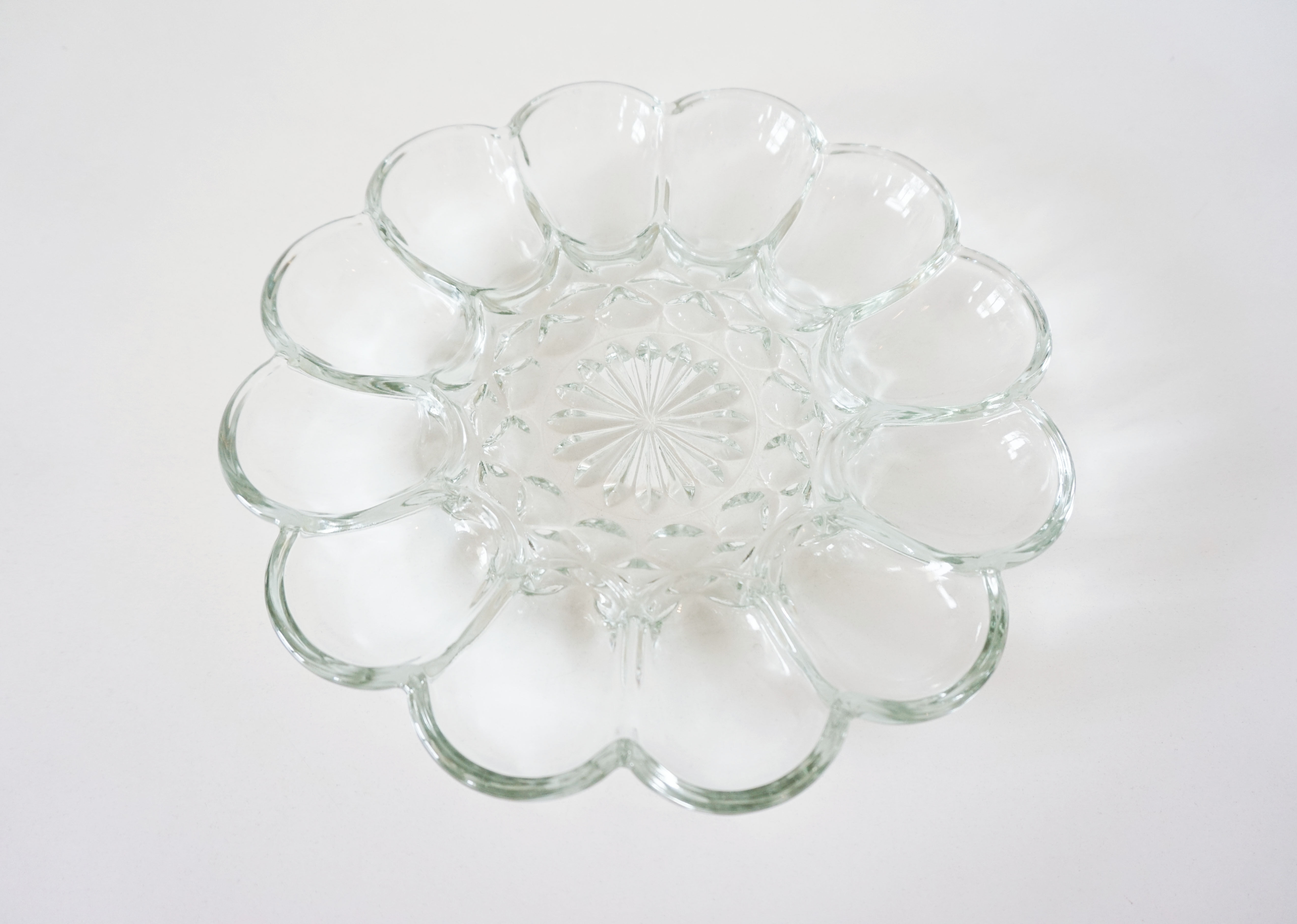 Flower glass presentation plates