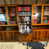 Mid century retro vintage wall unit bookcase danish design by poul hundevad rosewood 1950-1960