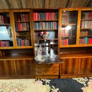 Mid century retro vintage wall unit bookcase danish design by poul hundevad rosewood 1950-1960