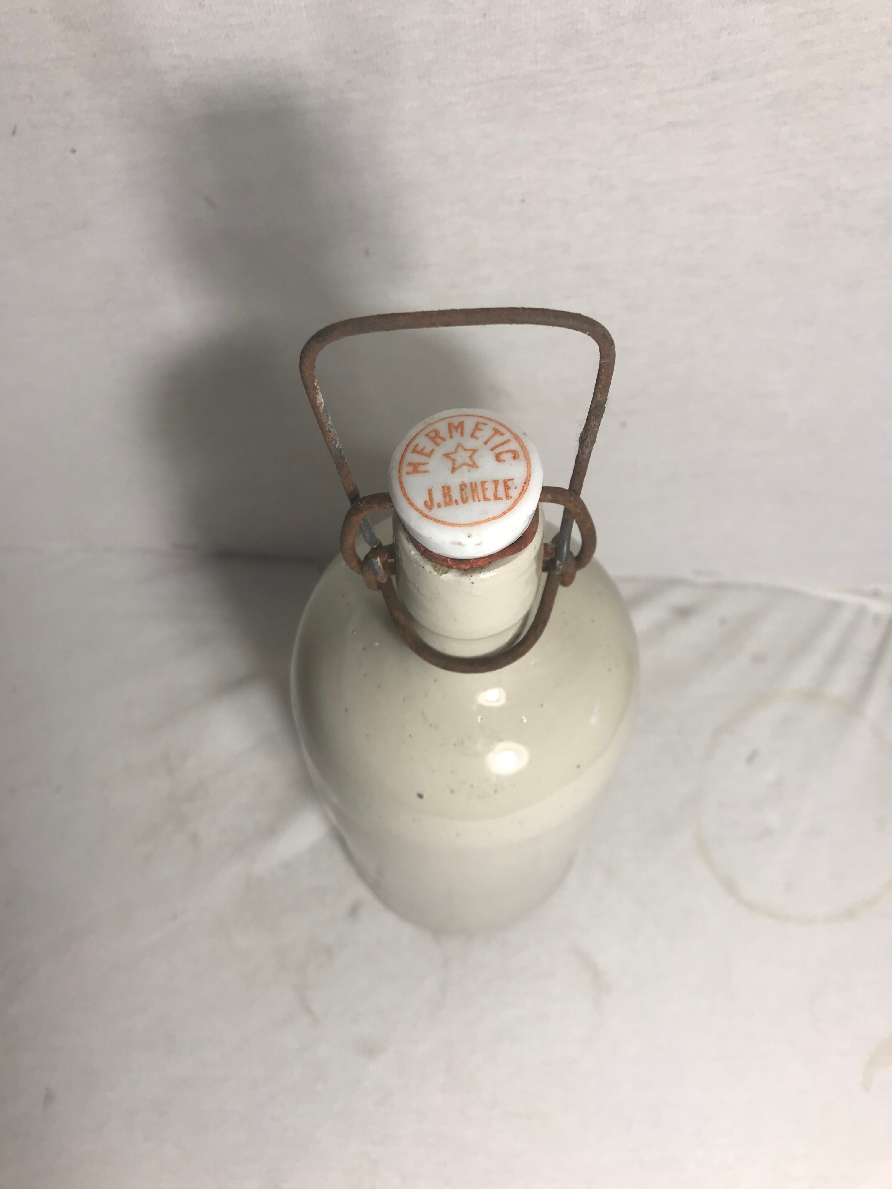 Old bottle enamelled sandstone