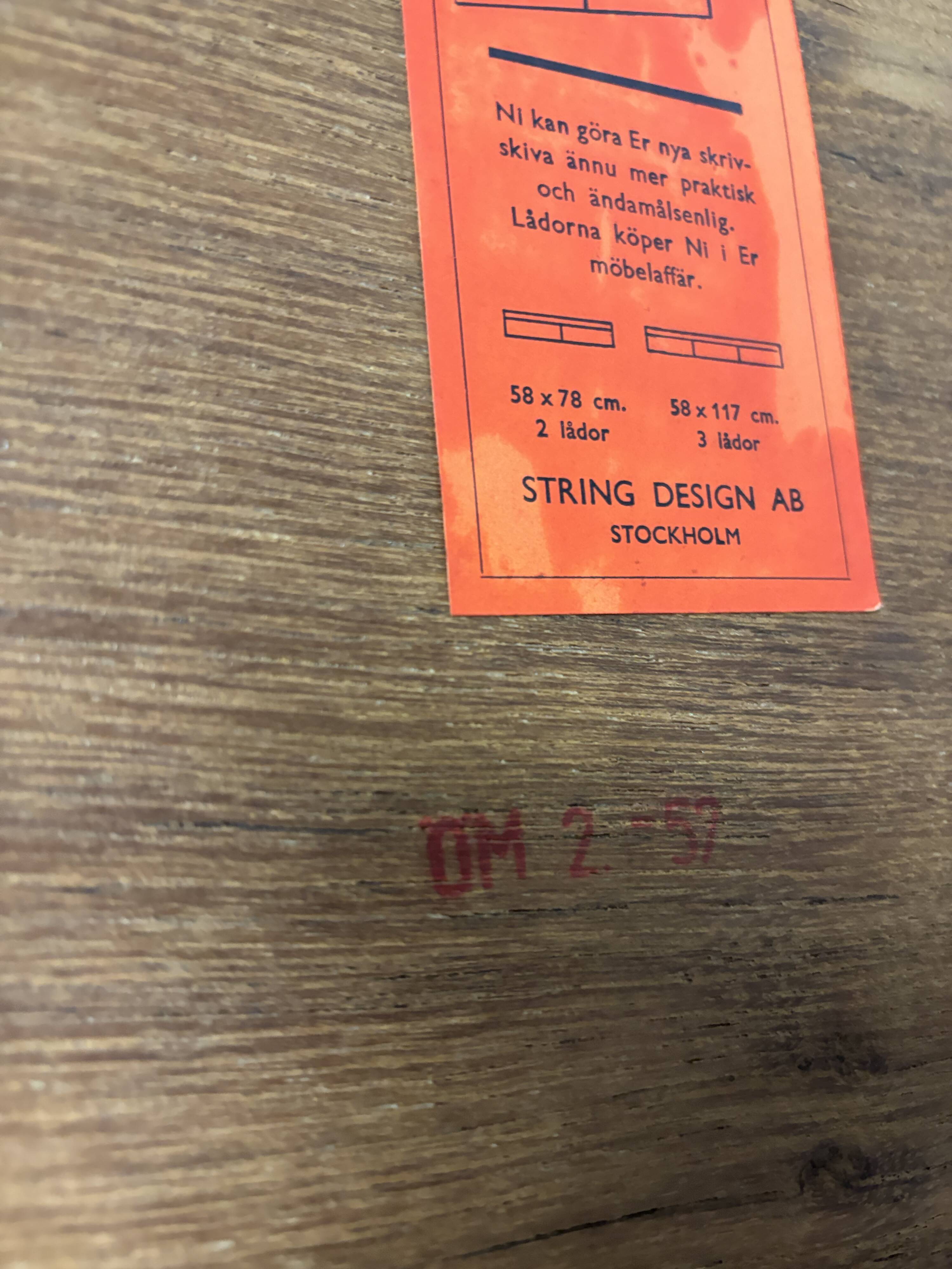 Système mural à cordes Nisse Strinning vintage 1960