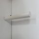 Vintage white lacquered metal tubular wall light, France 1970s