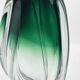 Vintage Val St Lambert green blown glass ovoid vase, Belgium
