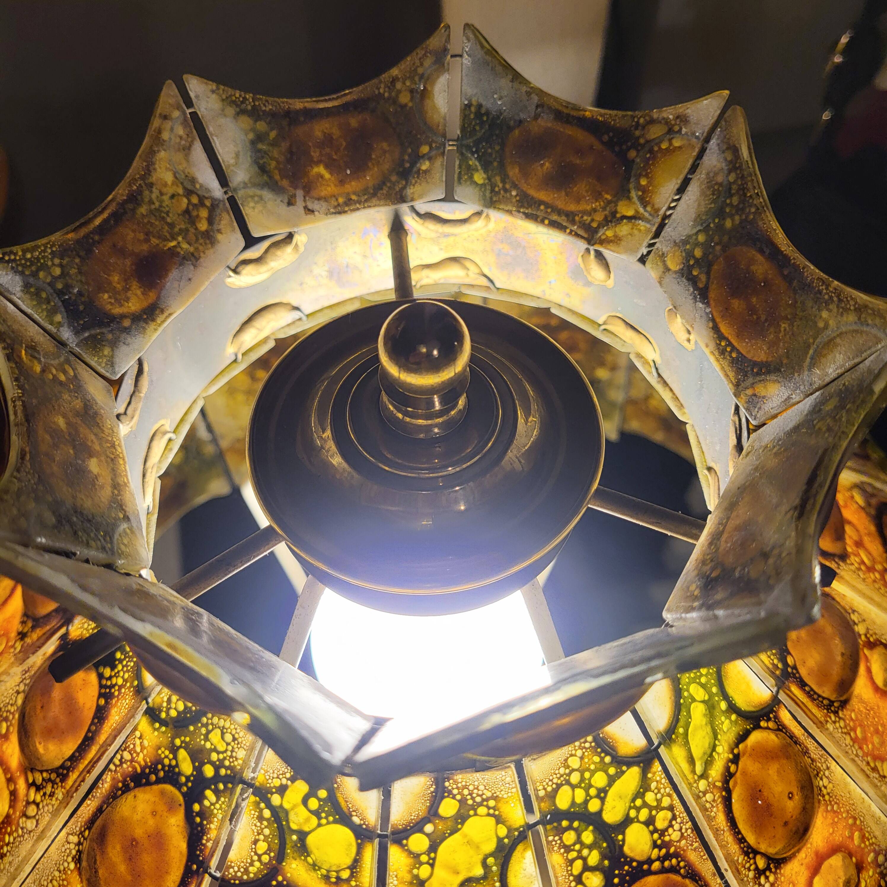 Felipe Derflingher table lamp, amber 1960,70