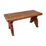 Red wooden footrest