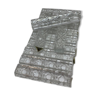 Box of 12 knife holders in cut crystal