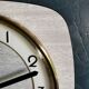 Vintage formica clock rectangular silent wall clock "Gray Galion"