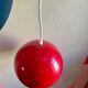 Vintage 70s red ball chandelier