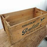 Wooden chocolate poulain case 1950