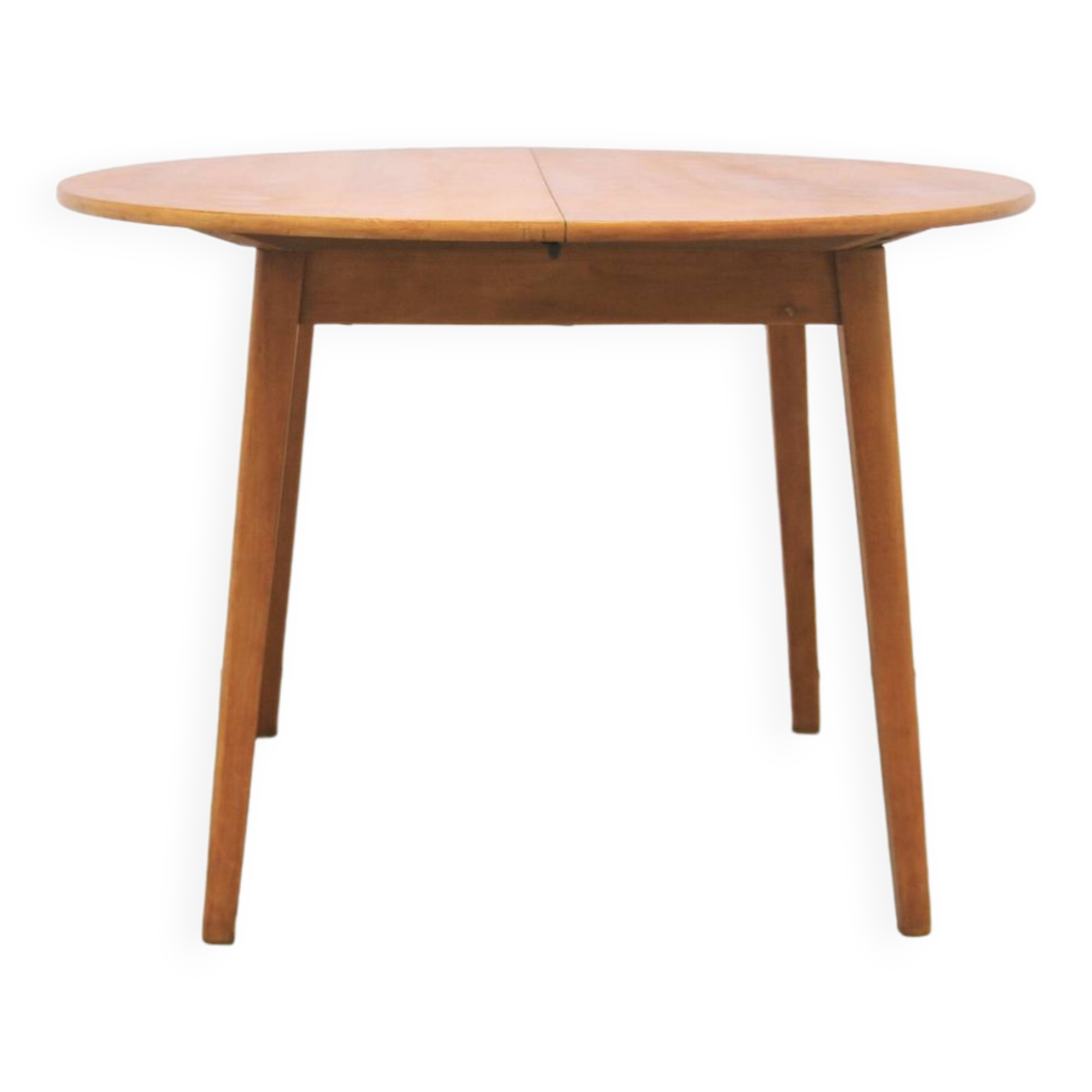 vintage round fold-out dining table