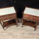 Pair of Louis XVI style mahogany bedside tables