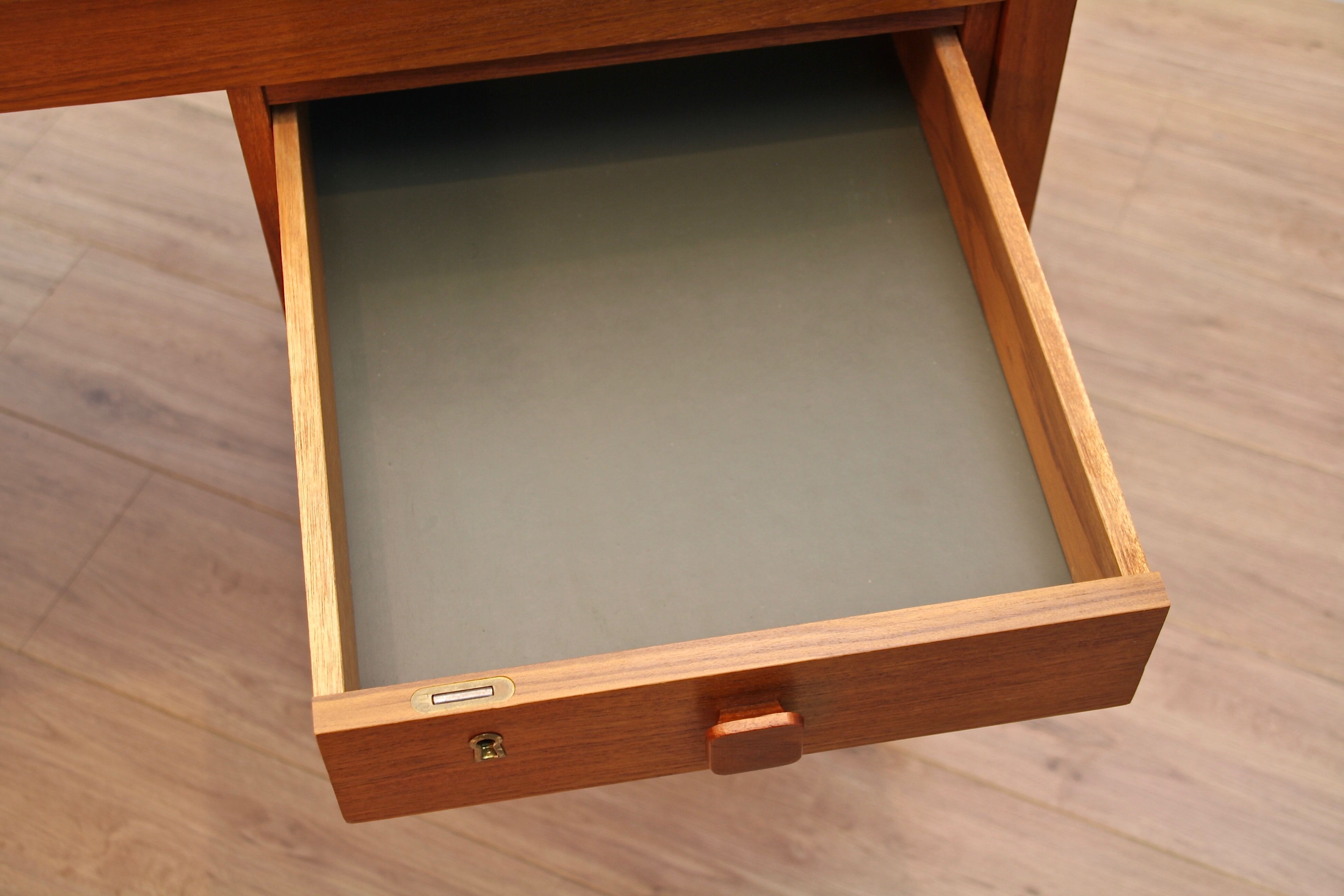Danish writing desk in teak by Domino Møbler Danmark, 1960s