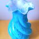 Vase bleu mouchetté Clichy années 30