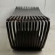 Post modern Dutch slatted wooden wavy curvy bench or  coffee table, 1970s