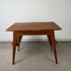 Compass leg desk, 1950s wood reconstitution style.