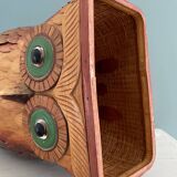 Vintage umbrella stand in the shape of an owl