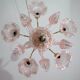 Liz Taylor, Iridiscent Pink Murano Glass Chandelier, 1980s