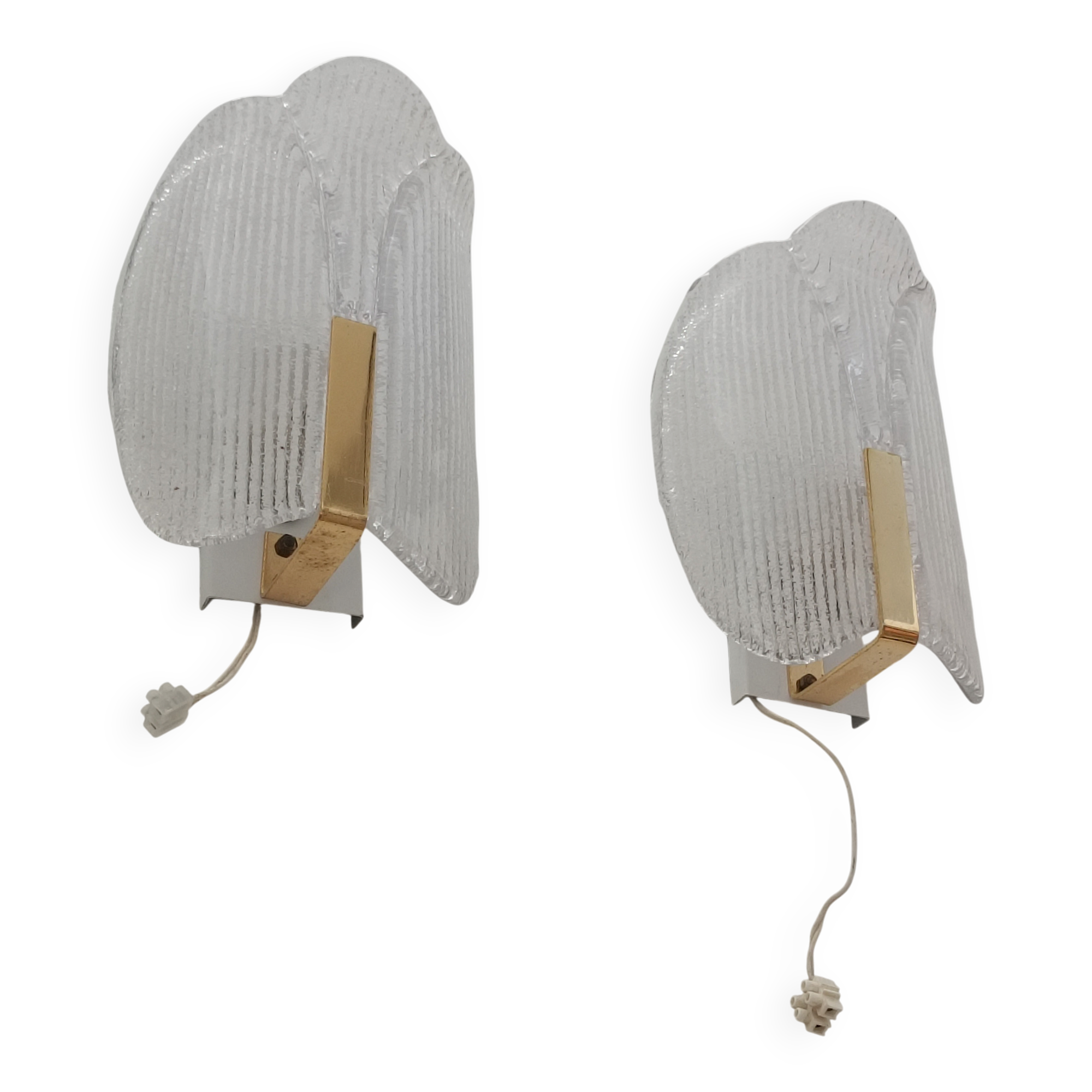 Wall sconces by Carl Fagerlund for Orrefors 1970s