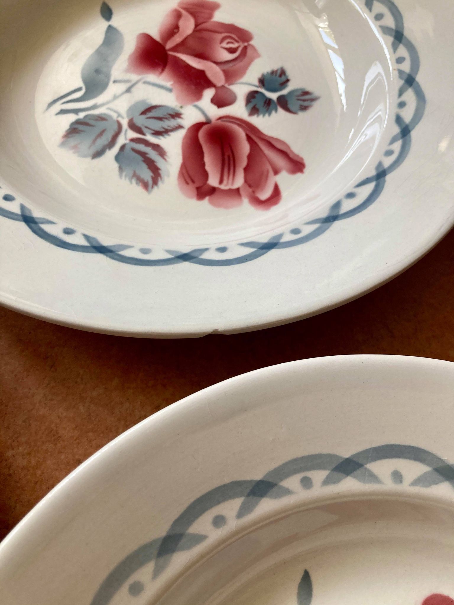 Lot plates Digoin Sarreguemines model Cannes