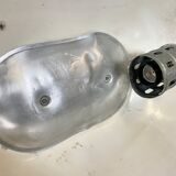 Oval industrial polish factory pendant lamp from mesko, 1970s