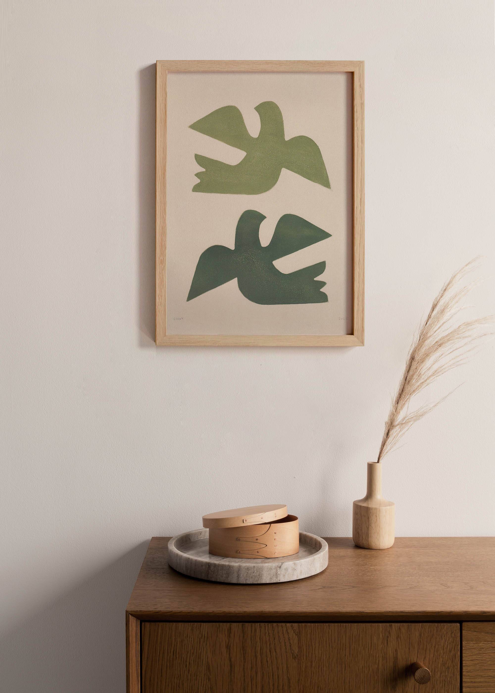 Painting on paper, abstract painting 30x40cm b207 signed eawy