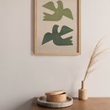 Painting on paper, abstract painting 30x40cm b207 signed eawy