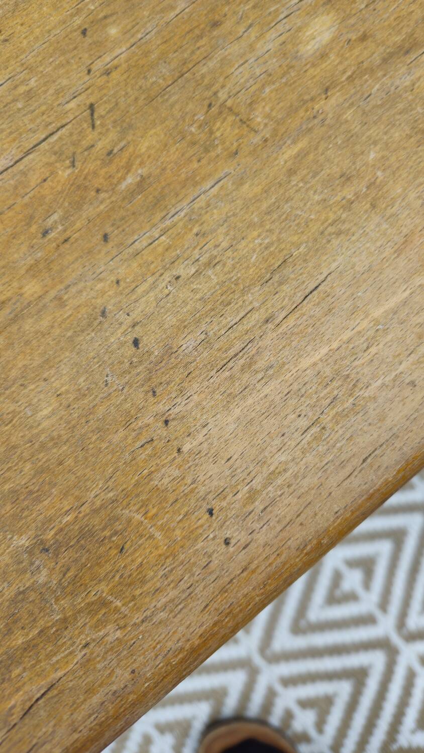 Antique walnut wood bench