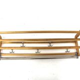 Scandinavian beech coat rack, Sweden, 1950