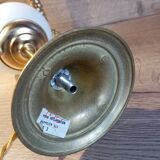 Lampe à poser globe opaline blanc