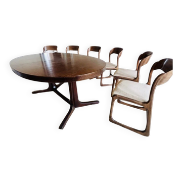 Table chaises scandinaves baumann salle à manger